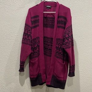 Express Purple Warm Cardigan